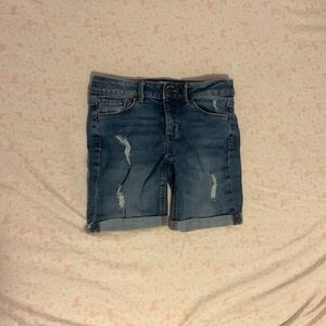 Blue Jean shorts, ripped, girls, size 12, has real pockets